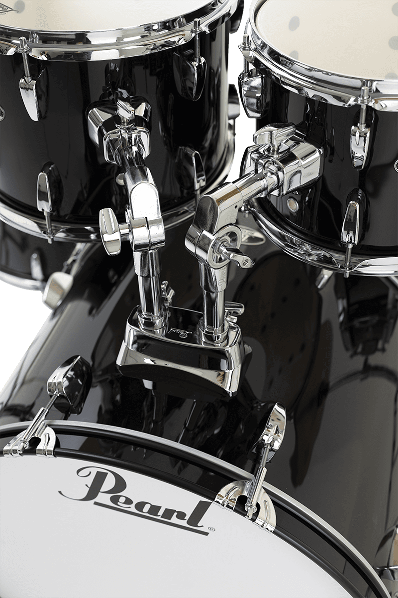 Pearl Roadshow Plus Rock 22'' + Pack Sabian Solar 3 Cymbales - 5 FÛts - Jet Black - Batterie Acoustique Rock - Variation 3