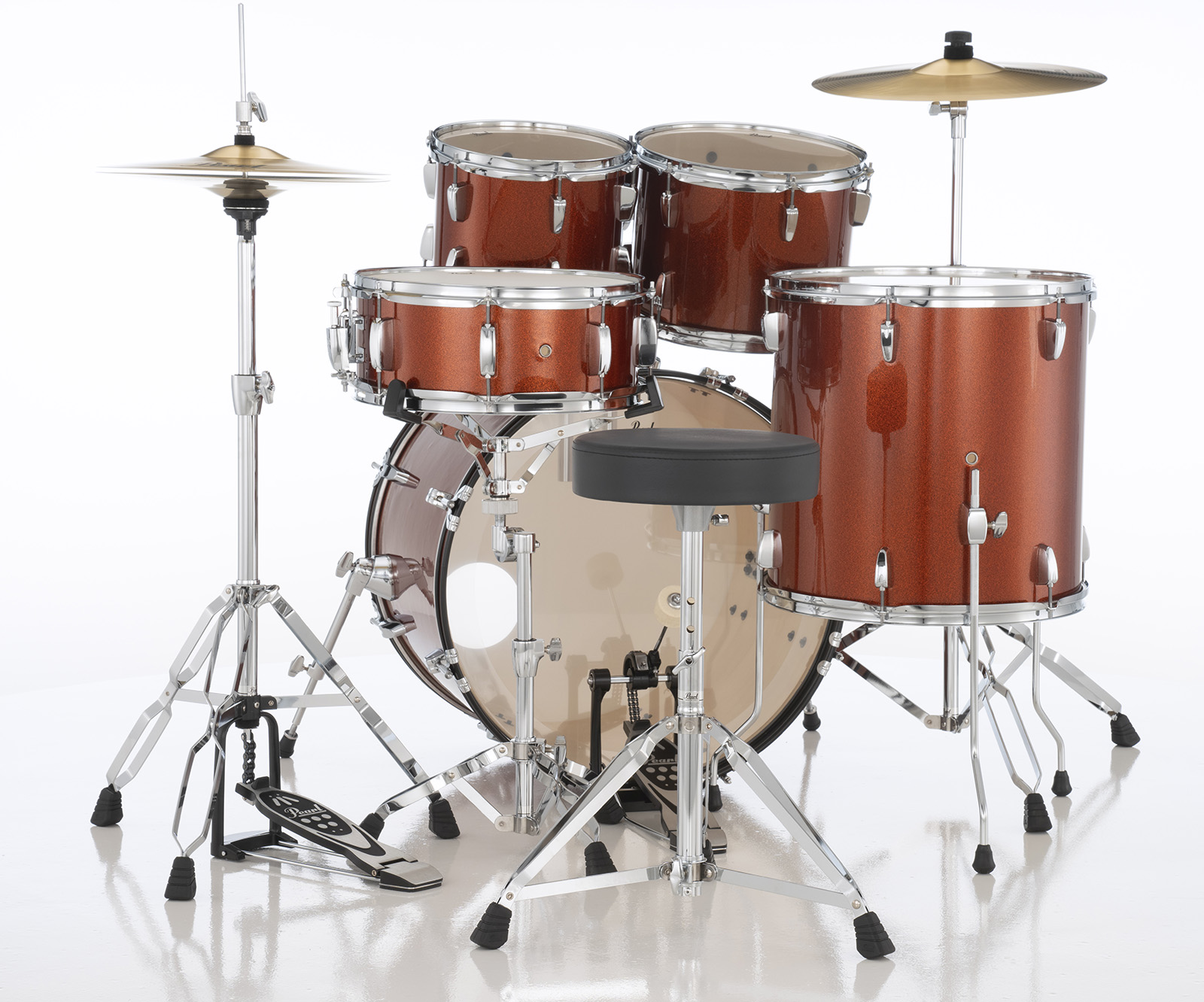 Pearl Roadshow Rock 22'' - 5 FÛts - Burnt Orange Sparkle - Batterie Acoustique Rock - Variation 4