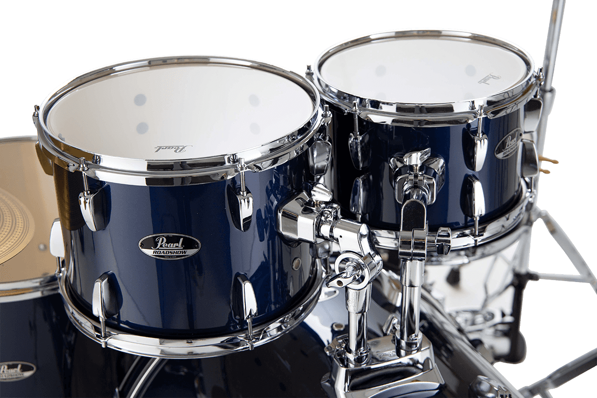 Pearl Roadshow Rock + B-50 + Pack Sabian Solar - Royal Blue Metallic - Batterie Acoustique Rock - Variation 1