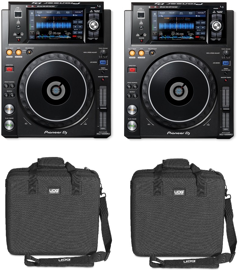 Pioneer Dj 2 Xdj 1000 Mk2 + 2 X Udg U8447 Bl - Pack Dj Avec Housse/flight/decksaver - Main picture