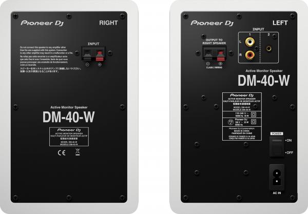 Enceinte monitoring active Pioneer dj DM-40-W - la paire