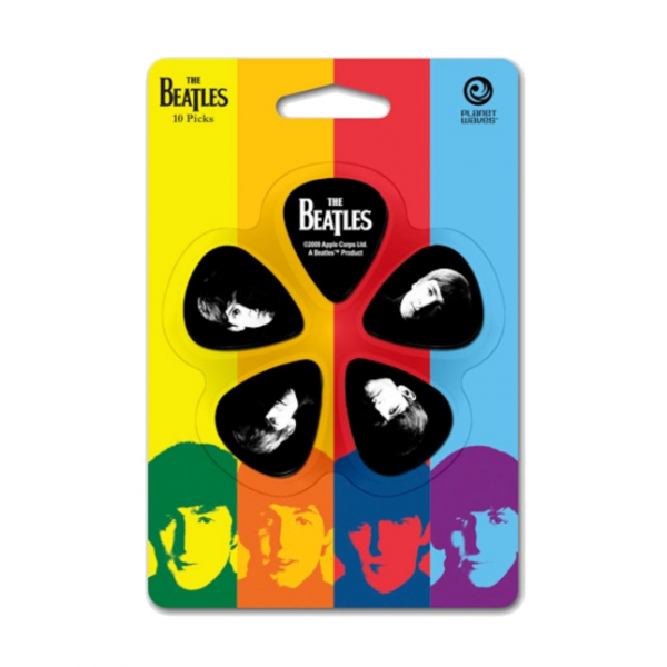 Médiator & onglet Planet waves 10 Picks Collector The Beatles Stripes