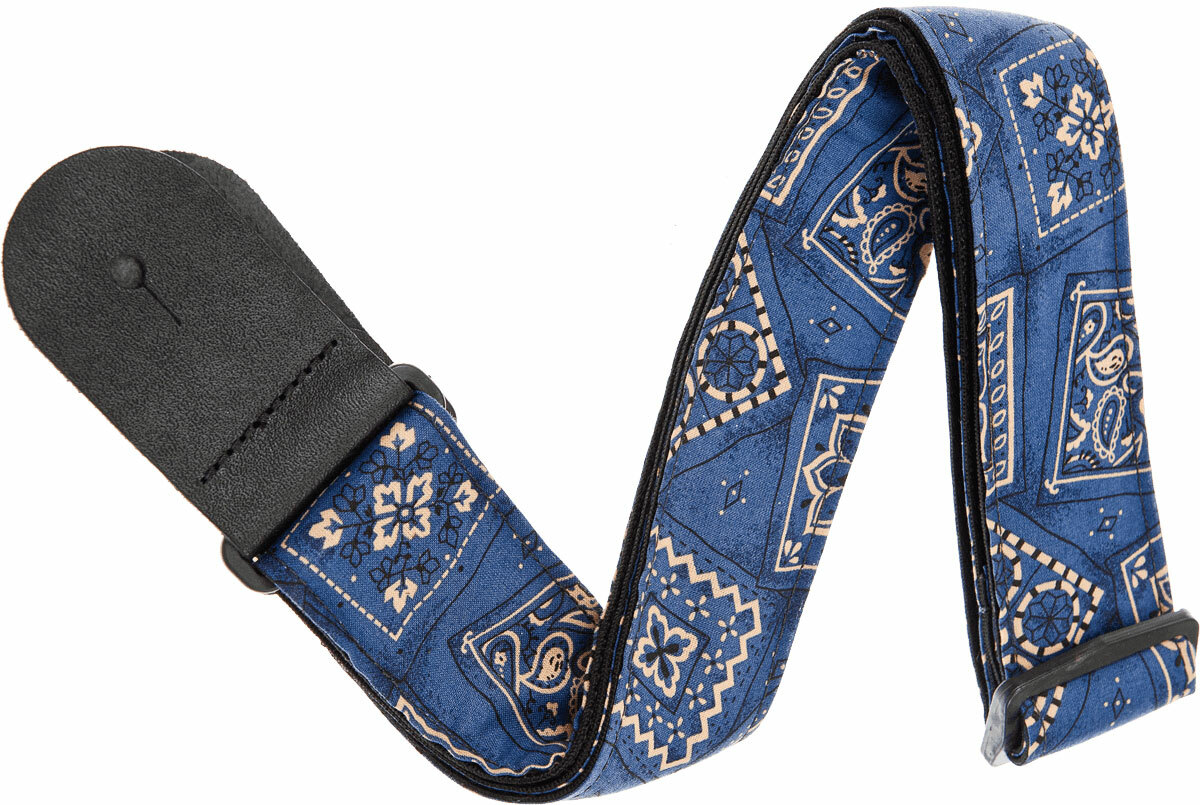 Planet Waves 50g03 Woven Polypropylene Rock Guitar Strap 50mm Bandana Blue - Sangle Courroie - Main picture