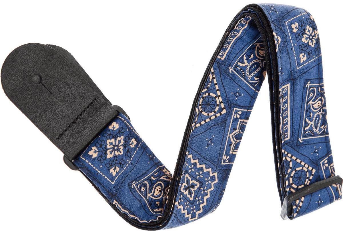 Sangle courroie Planet waves 50G03 Woven Polypropylene Rock Guitar Strap - Bandana Blue