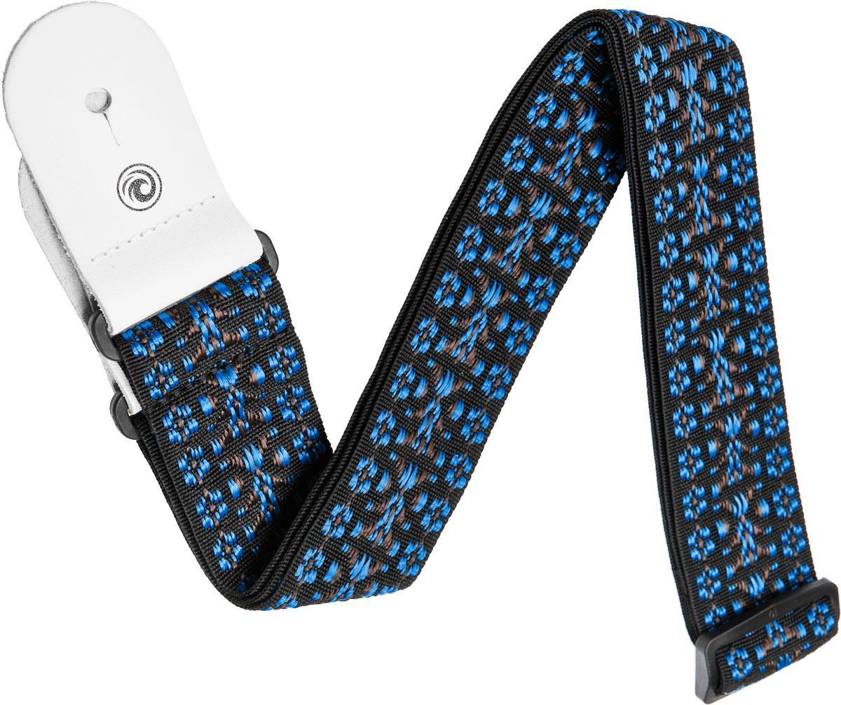 Sangle courroie Planet waves 50G05 Woven Polypropylene Rock Guitar Strap - Hootenanny Blue/Black