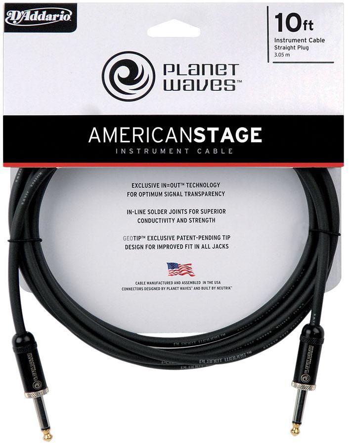 Câble Planet waves American Stage Jack-Jack - 3m (10')