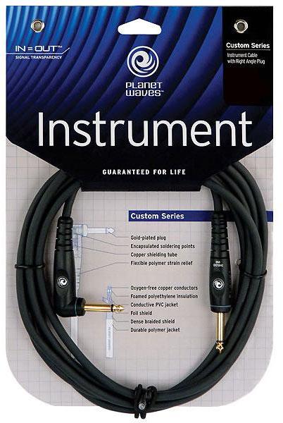 Câble Planet waves GRA10 Custom Gold jack/jack angled - 3m