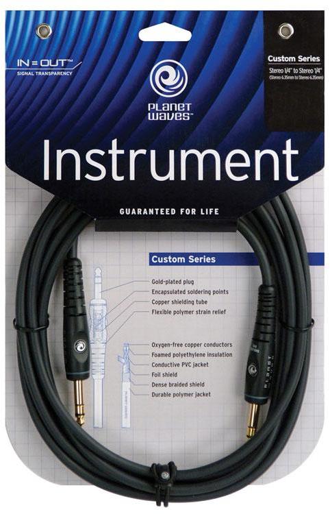 Câble Planet waves G20 Custom Gold jack/jack - 6m