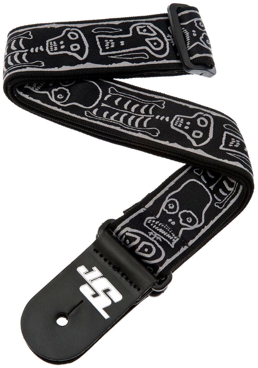 Sangle courroie Planet waves 50JS01 Joe Satriani Woven Skull'N'Bones