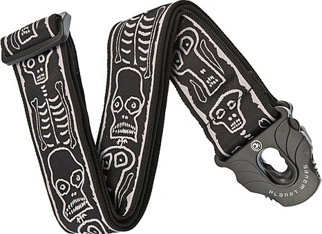 Planet Waves Joe Satriani Skull N Bones Woven Lock Signature Guitar Strap - Sangle Courroie - Main picture