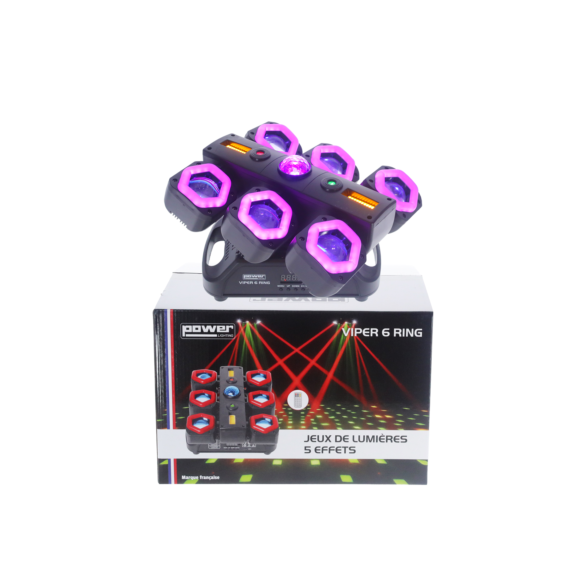Power Lighting Viper 6 Ring - Multi-faisceaux & Effet - Variation 9