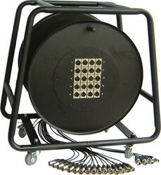Câble multipaire & boîtier de scène Power Boîtier de Scène Enrouleur 2091 - 16 Entrées 4 Sorties 30m