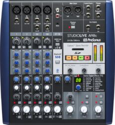 Stagg - SMIX 4M2S UD*EU - Table de mixage 6 pistes + effets intégrés + 1  port USB (entrée) - Enregistrement et