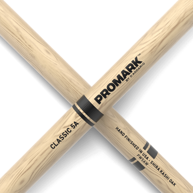 Pro Mark Classic Attack 5a Shira Kashi Oak Drumstick, Oval Wood Tip - Baguette Batterie - Variation 2