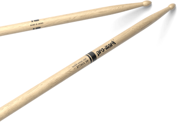 Pro Mark Classic Attack 5a Shira Kashi Oak Drumstick, Oval Wood Tip - Baguette Batterie - Main picture