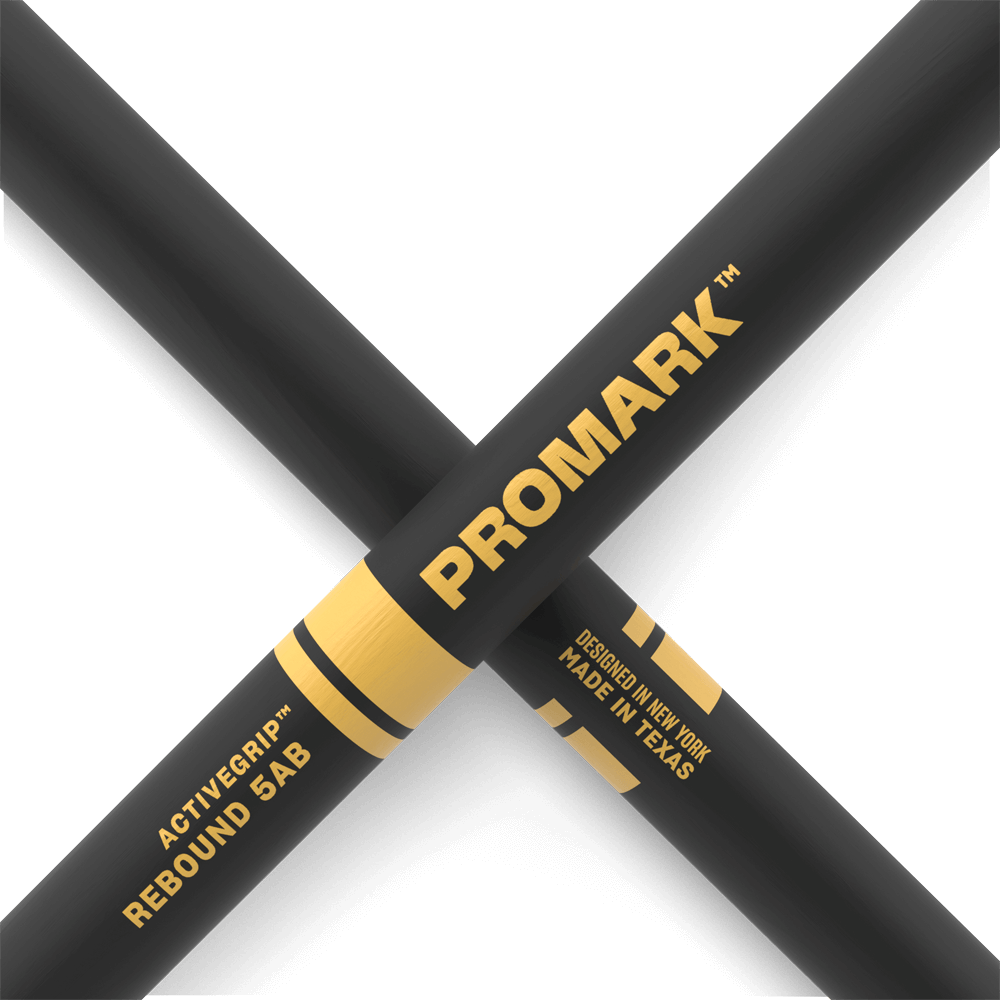 Pro Mark R5abag Rebound 5ab Activegrip Hickory Drumstick, Acorn Wood Tip - Baguette Batterie - Variation 7