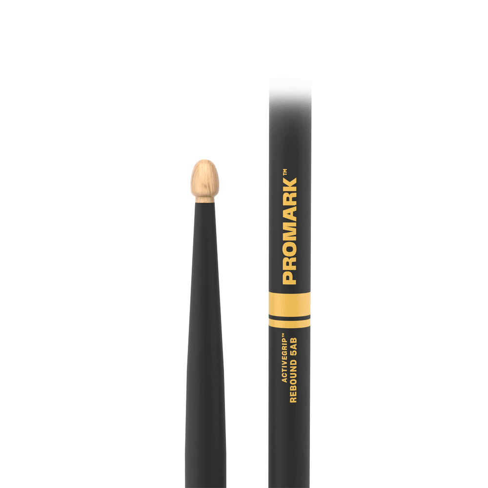 Pro Mark R5abag Rebound 5ab Activegrip Hickory Drumstick, Acorn Wood Tip - Baguette Batterie - Variation 8