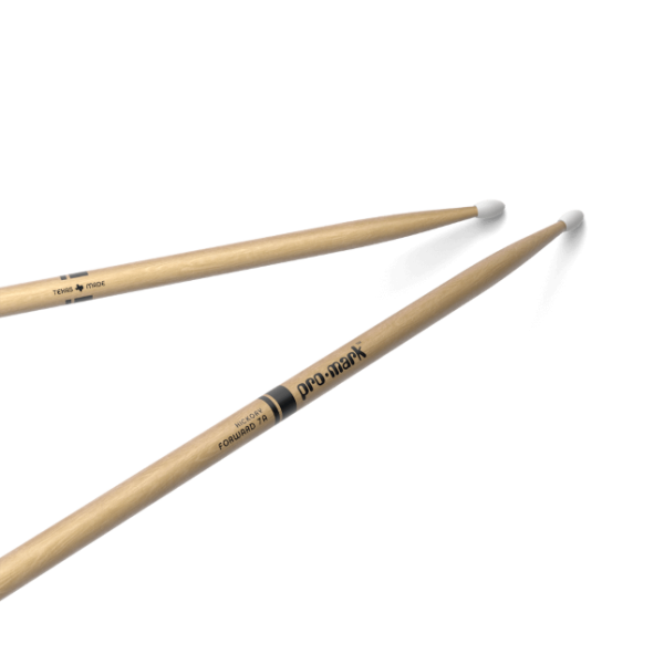 Baguettes ProMark Hickory 2B Olive Nylon - Diamètre 16mm, Longueur 406mm - Son Brillant Et Puissant