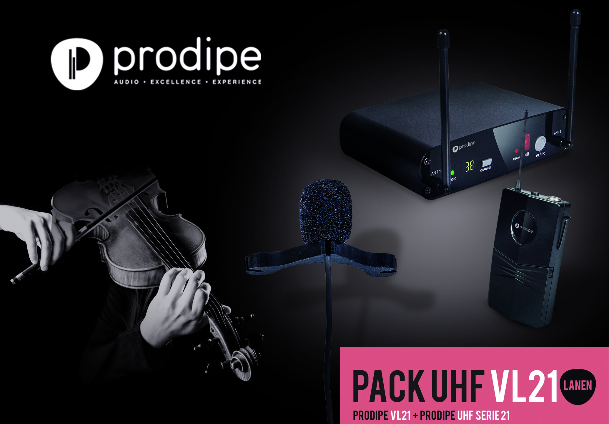 Prodipe Pack Uhf Vl21 Violons & Altos - Micro Hf Instruments - Main picture