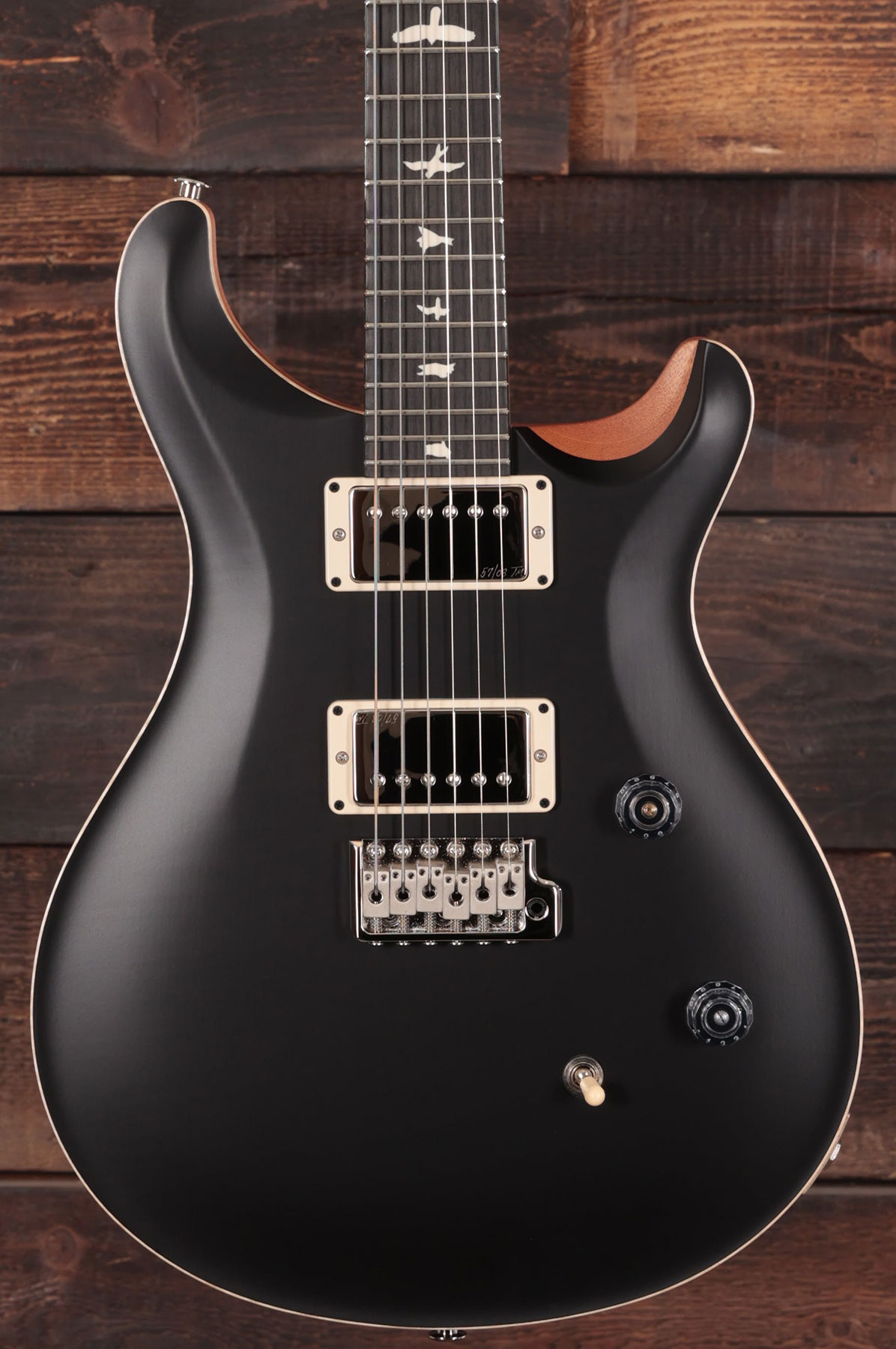 Prs Ce 24 Satin Bolt-on Usa Ltd 2h Trem Rw - Black - Guitare Électrique Double Cut - Variation 1