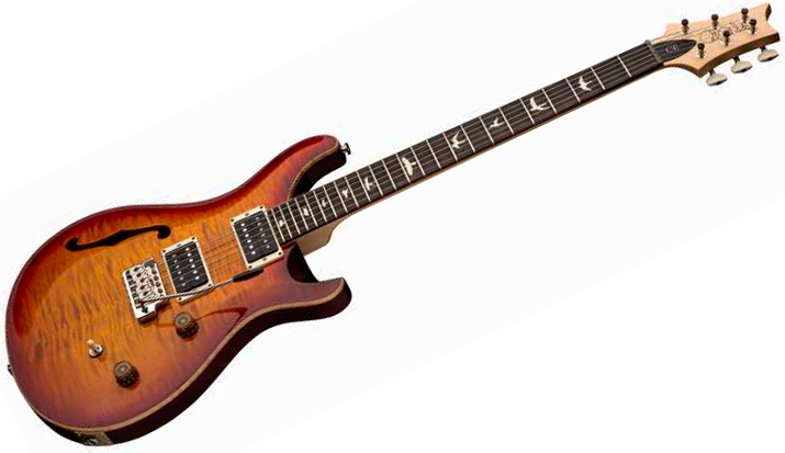 Prs Ce 24 Semi-hollow Bolt-on Usa 2h Trem Rw - Dark Cherry Sunburst - Guitare Électrique 1/2 Caisse - Variation 1