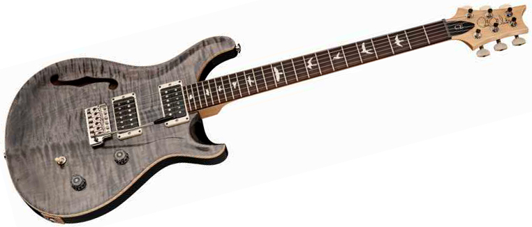 Prs Ce 24 Semi-hollow Bolt-on Usa 2h Trem Rw - Faded Gray Black - Guitare Électrique 1/2 Caisse - Variation 1