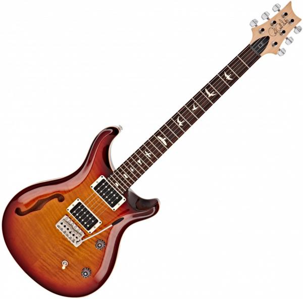Guitare électrique solid body Prs USA Bolt-On CE 24 Semi-Hollow - Dark cherry sunburst