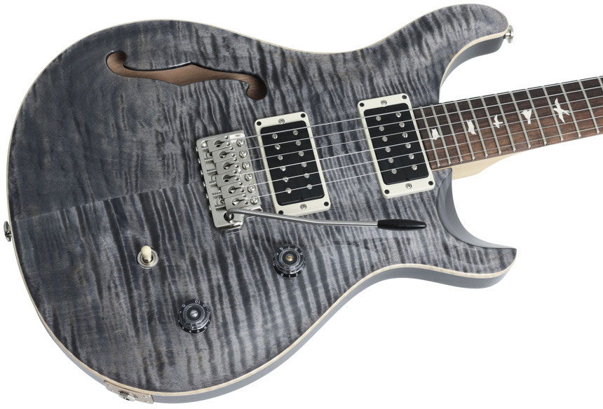 Prs Ce 24 Semi-hollow Bolt-on Usa Hh Trem Rw - Faded Gray Black - Guitare Électrique 1/2 Caisse - Variation 3