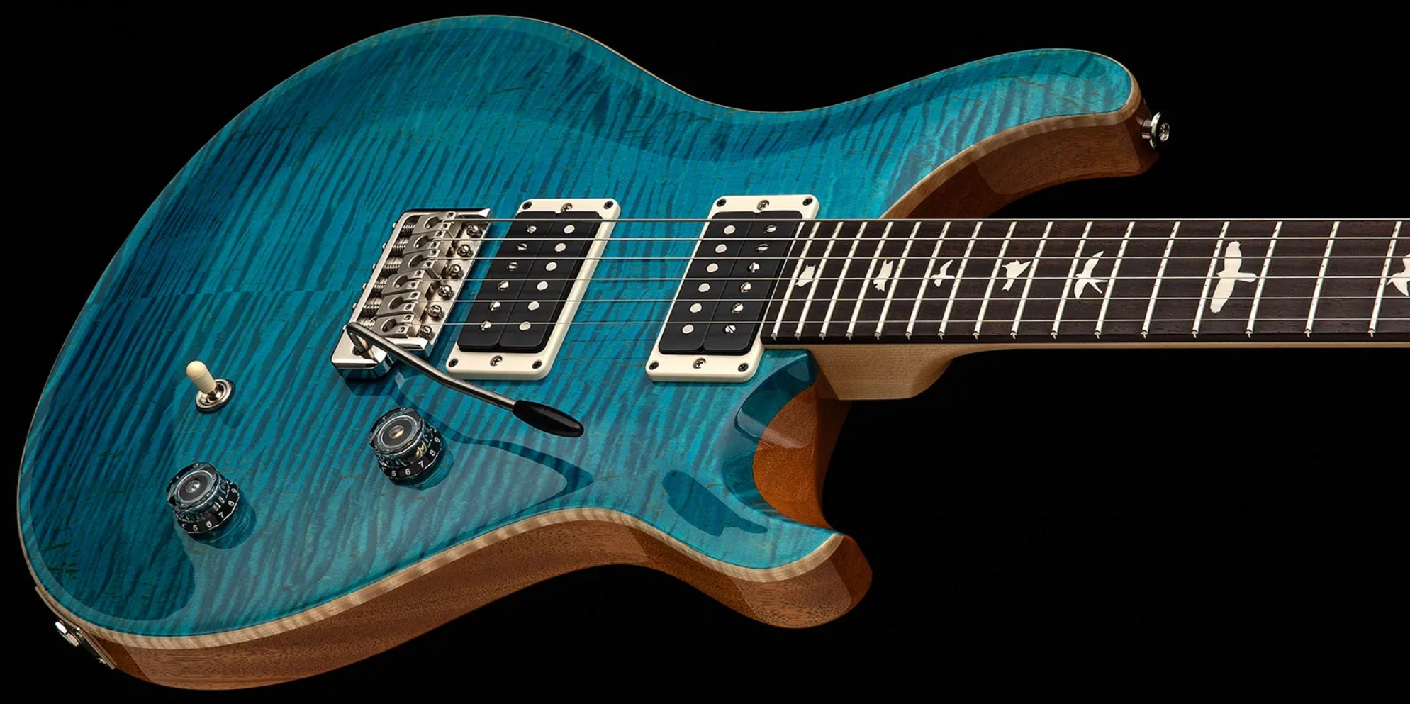 Prs Ce24 Bolt-on Usa 2h 85/15 Trem Rw - Carroll Blue - Guitare Électrique Double Cut - Variation 2