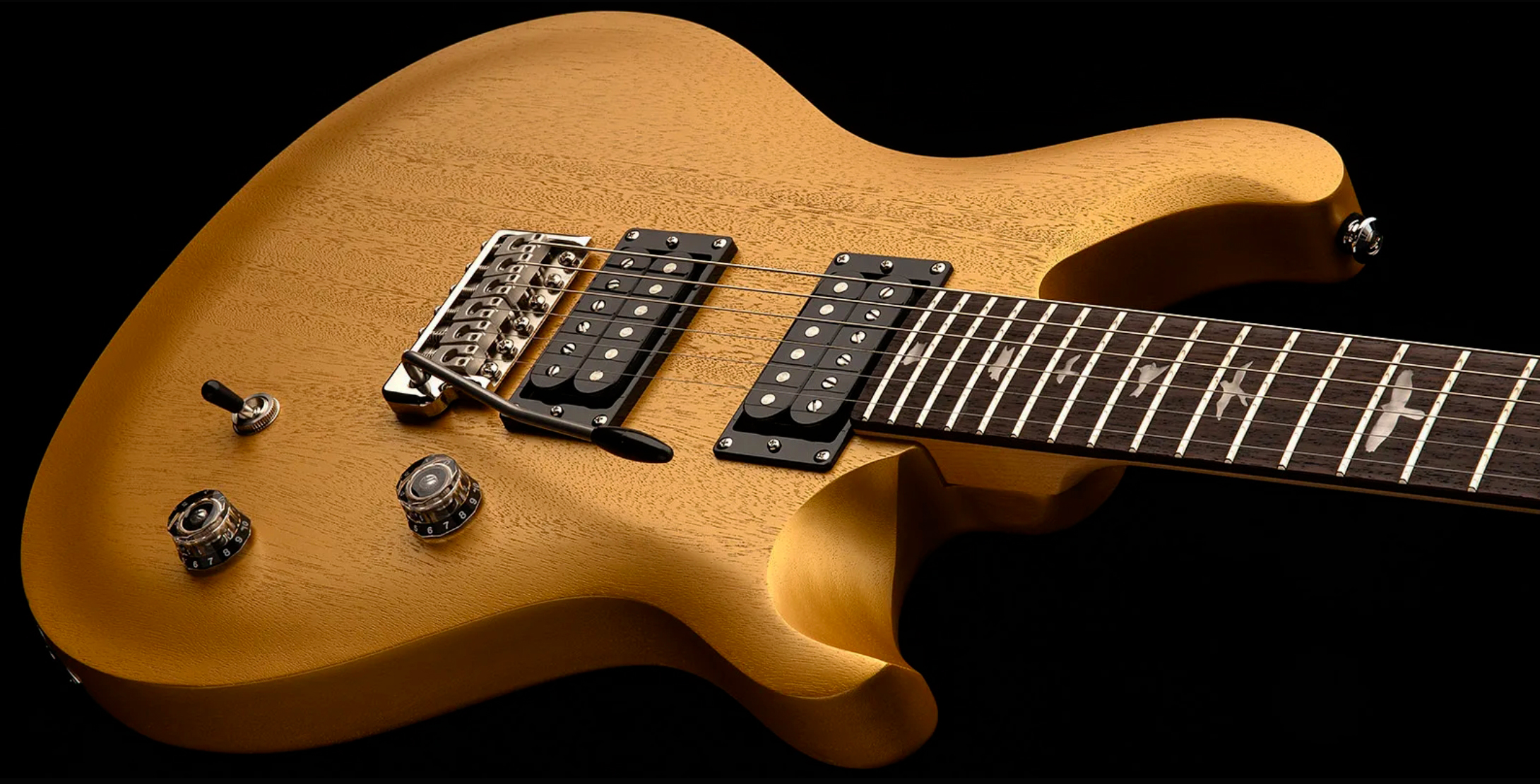 Prs Ce24 Standard Satin Wing Tuners Se Bolt-on 2h Trem Rw - Metallic Gold - Guitare Électrique Double Cut - Variation 2