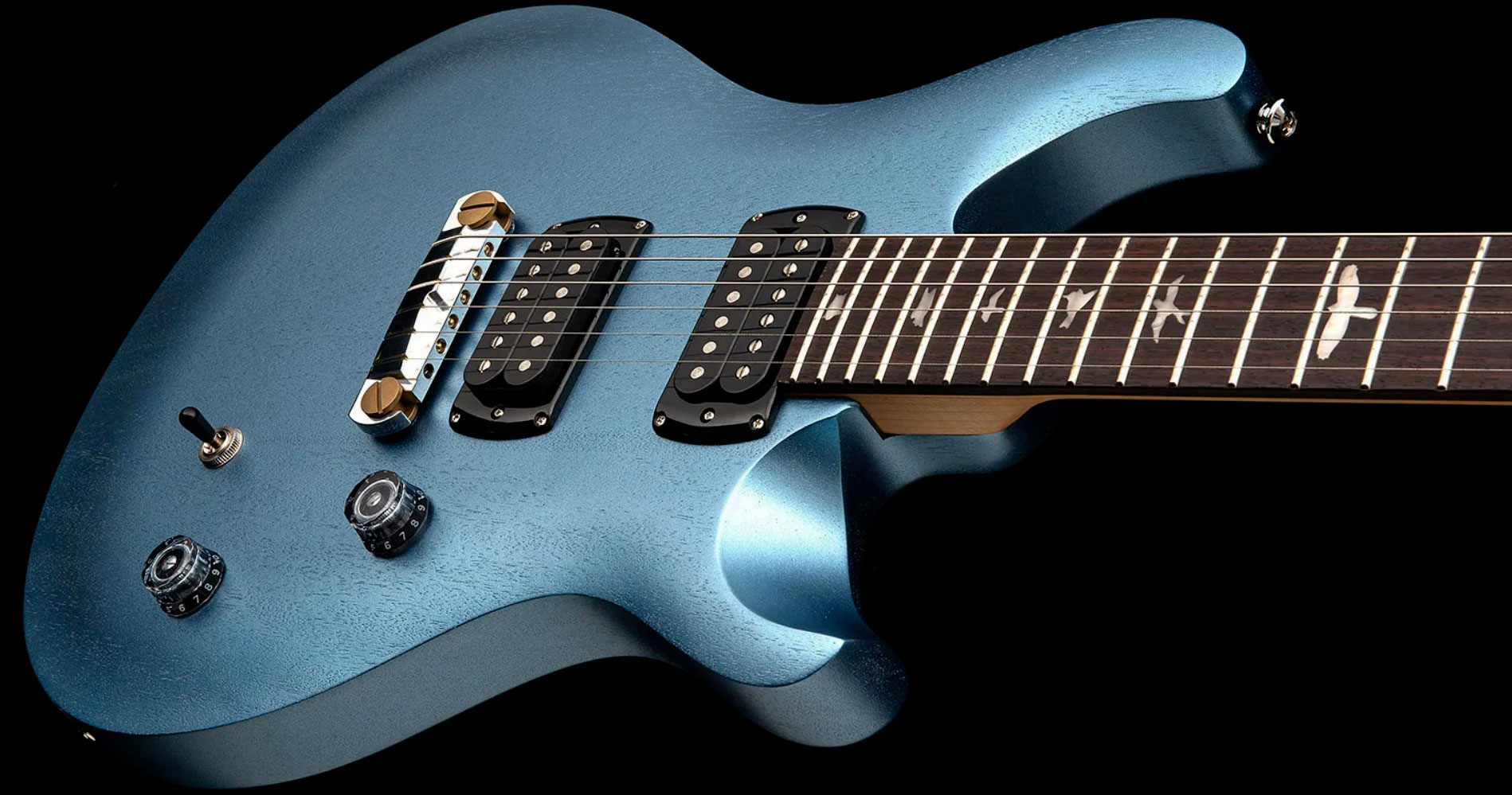 Prs Ce24 Standard Stoptail Satin Se Bolt-on 2h Trem Rw - Ice Blue Metallic - Guitare Électrique Double Cut - Variation 2