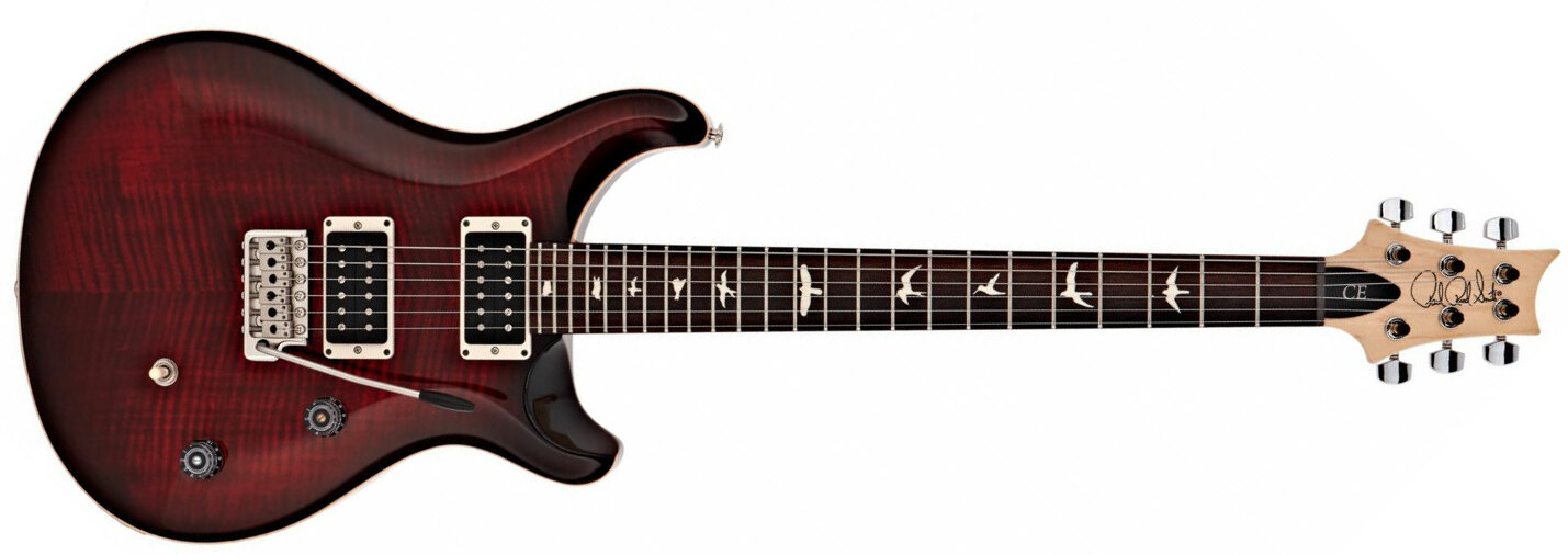 Prs Ce 24 Bolt-on Usa Hh Trem Rw - Fire Red Burst - Guitare Électrique Double Cut - Main picture