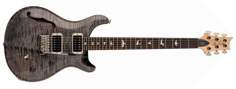 Prs Ce 24 Semi-hollow Bolt-on Usa 2h Trem Rw - Faded Gray Black - Guitare Électrique 1/2 Caisse - Main picture