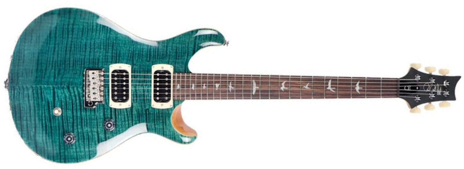 Prs Ce24 Se 2h Trem  Rw - Slate Blue - Guitare Électrique Double Cut - Main picture