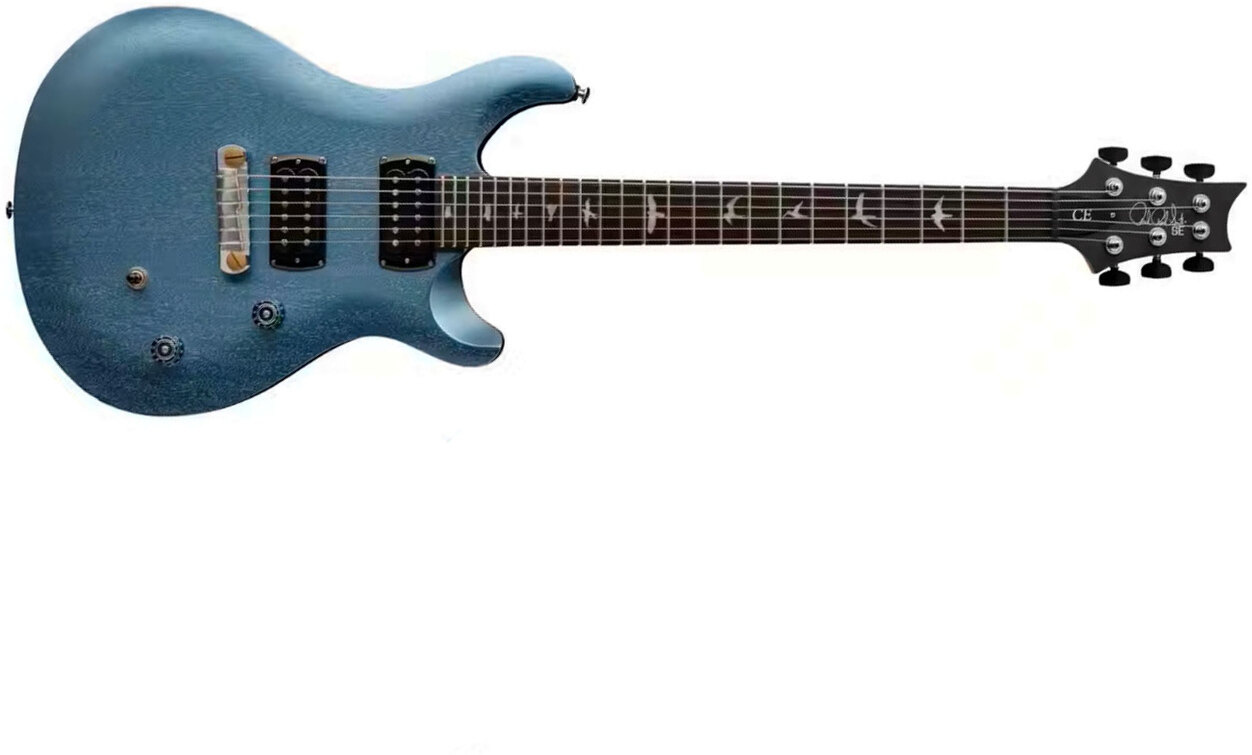 Prs Ce24 Standard Stoptail Satin Se Bolt-on 2h Trem Rw - Ice Blue Metallic - Guitare Électrique Double Cut - Main picture