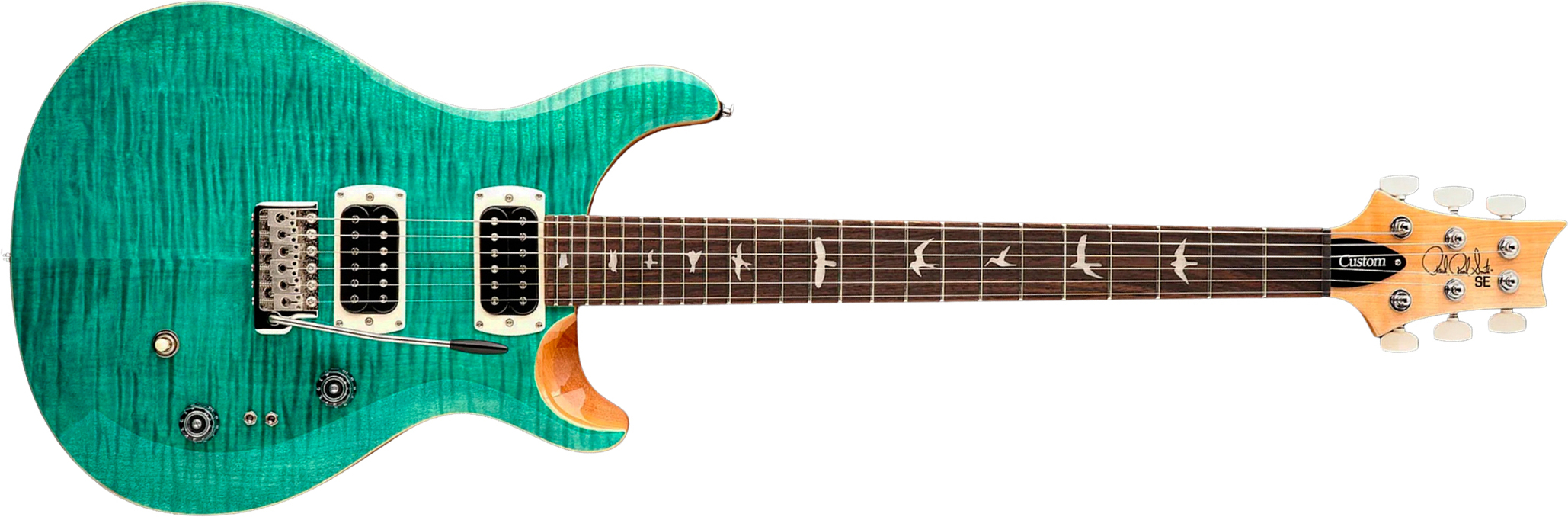 Prs Custom 24-08 Se (wing Tuners) 2h Trem Rw - Turquoise - Guitare Électrique Double Cut - Main picture