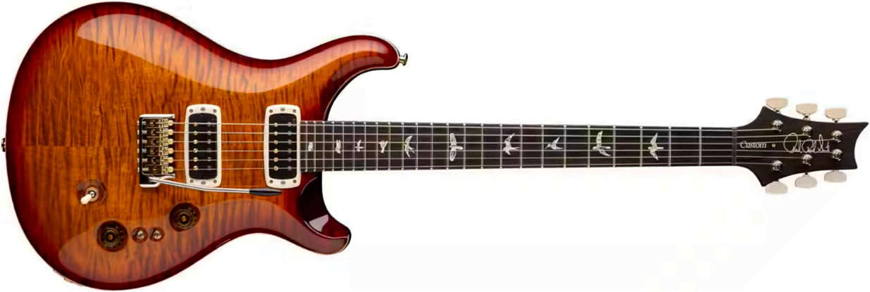 Prs Custom 24-08 Usa 2h Tci Trem Rw - Dark Cherry Sunburst - Guitare Électrique Double Cut - Main picture