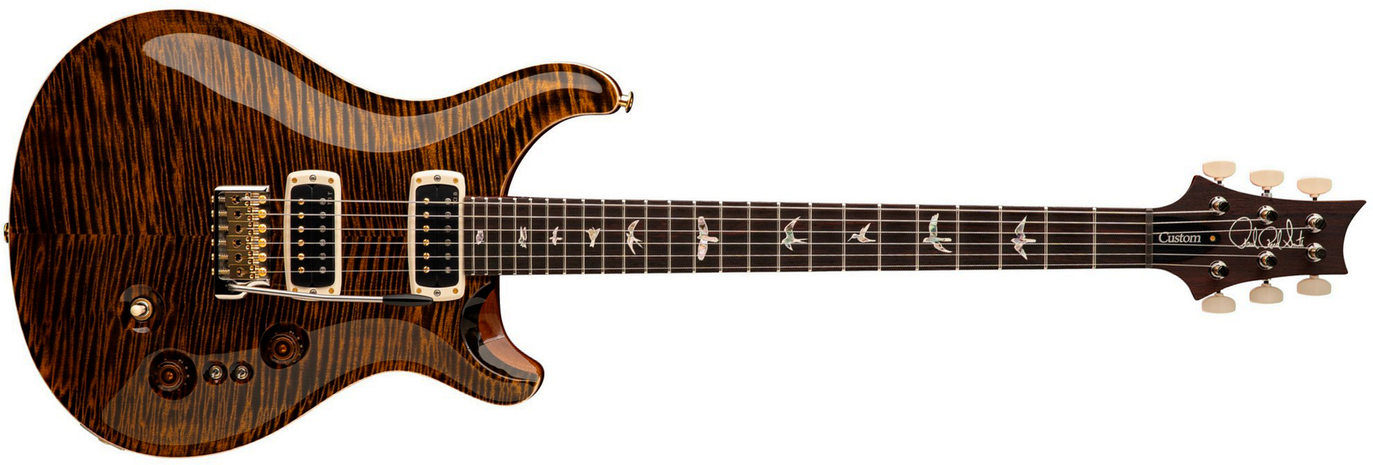 Prs Custom 24-08 Usa 2h Tci Trem Rw - Tiger Eye - Guitare Électrique Double Cut - Main picture