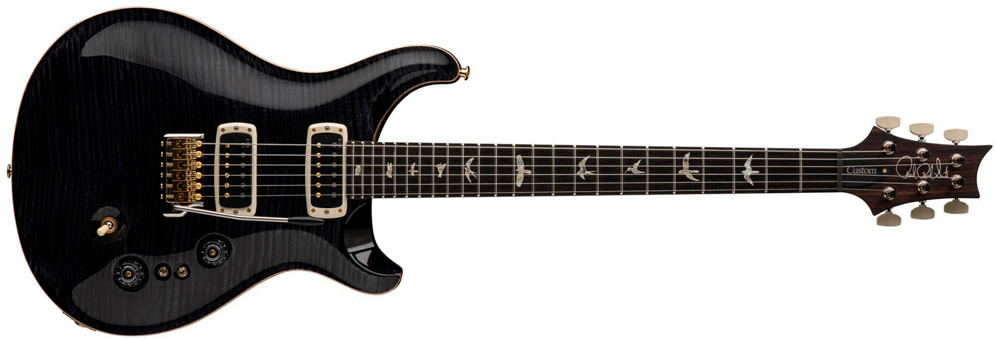 Prs Custom 24-08 Usa 2h Tci Trem Rw - Gray Black - Guitare Électrique Double Cut - Main picture