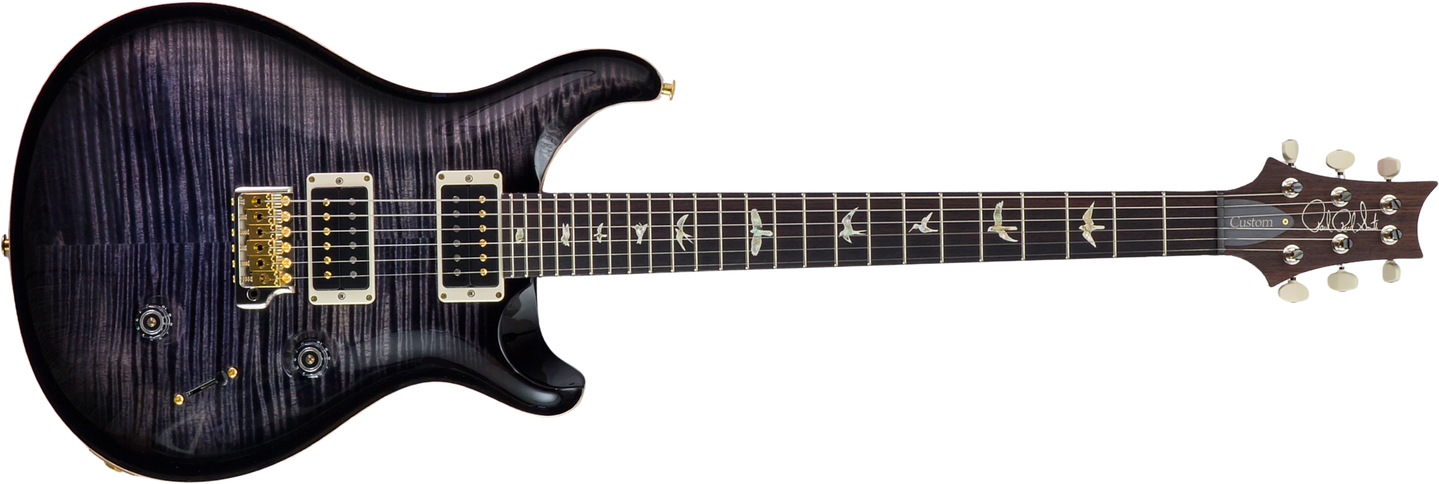 Prs Custom 24 10 Top Hand-signed Usa 2h Trem Rw #0383878 - Purple Mist - Guitare Électrique Double Cut - Main picture