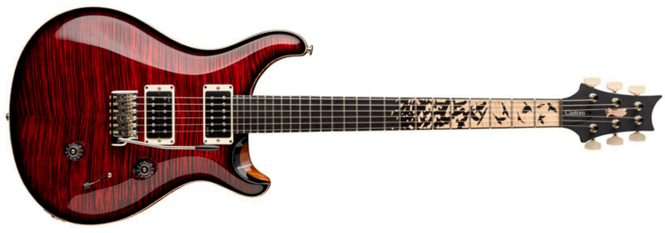 Prs Custom 24 Birds Of A Feather Usa Ltd 2h Trem Eb/mn - Blood Red - Guitare Électrique Double Cut - Main picture