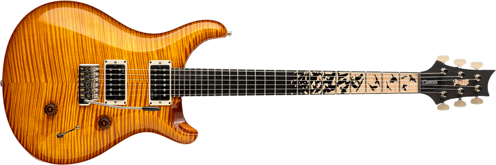 Prs Custom 24 Birds Of A Feather Usa Ltd 2h Trem Eb/mn - Honey Gold - Guitare Électrique Double Cut - Main picture