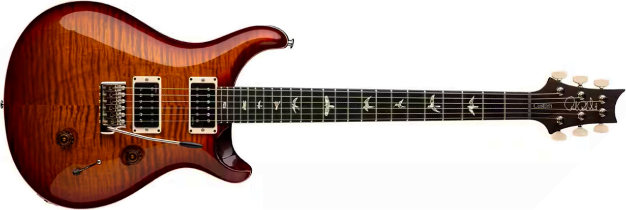 Prs Custom 24 Usa 2h Dmo Trem Rw - Dark Cherry Sunburst - Guitare Électrique Double Cut - Main picture