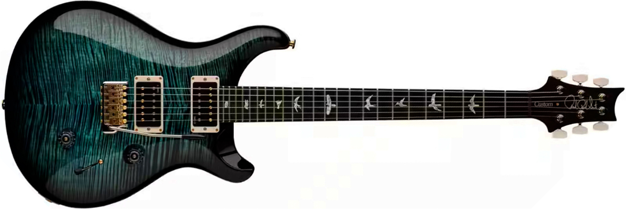 Prs Custom 24 Usa 2h Dmo Trem Rw - Cobalt Smokeburst - Guitare Électrique Double Cut - Main picture