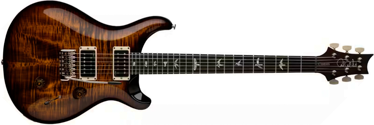 Prs Custom 24 Usa 2h Dmo Trem Rw - Black Gold Wraparound Burst - Guitare Électrique Double Cut - Main picture