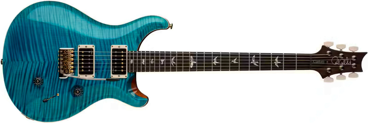Prs Custom 24 Usa 2h Dmo Trem Rw - Carroll Blue - Guitare Électrique Double Cut - Main picture