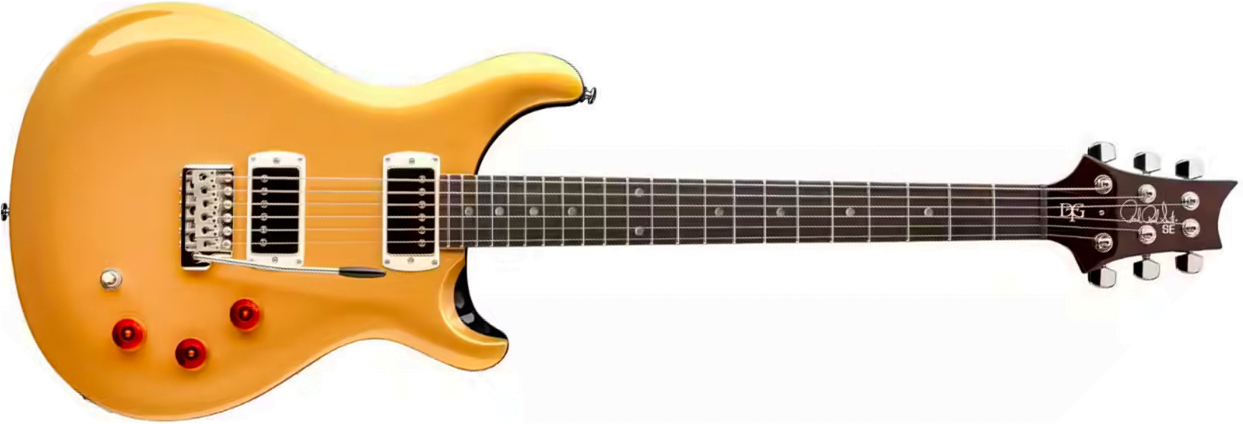 Prs David Grissom Dgt Se Signature 2h Trem Rw - Gold Top Moon Inlays - Guitare Électrique Double Cut - Main picture