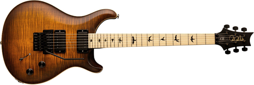 Prs Dustie Waring Dw Ce 24 Floyd Bolt-on Usa Signature 2h Fr Mn - Burnt Amber Smokeburst - Guitare Électrique Double Cut - Main picture