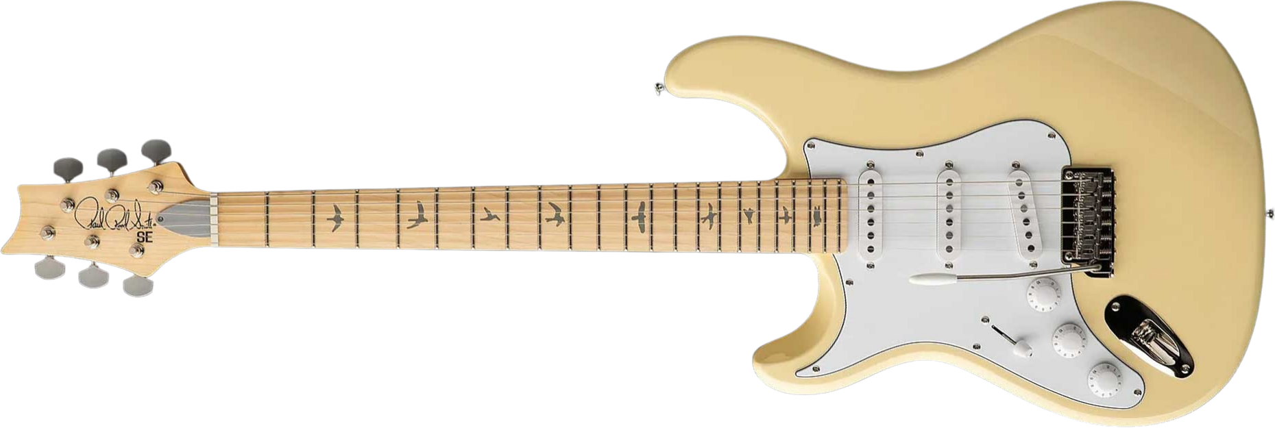 Prs John Mayer Silver Sky Maple Lh Se Signature Gaucher 3s Trem Mn - Moon White - Guitare Électrique Forme Str - Main picture