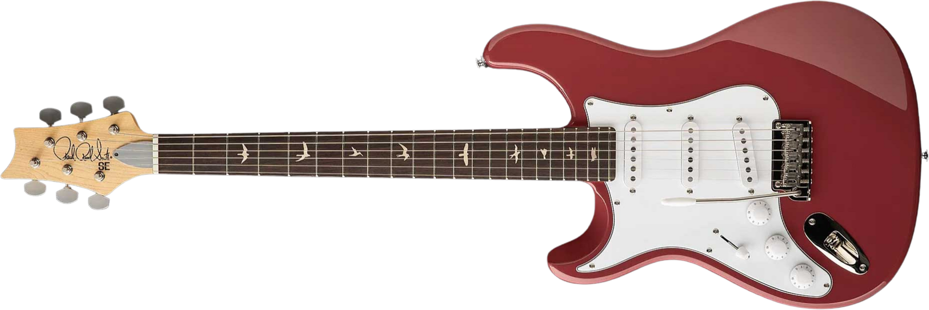 Prs John Mayer Silver Sky Rosewood Lh Se Signature Gaucher 3s Trem Rw - Derby Red - Guitare Électrique Forme Str - Main picture